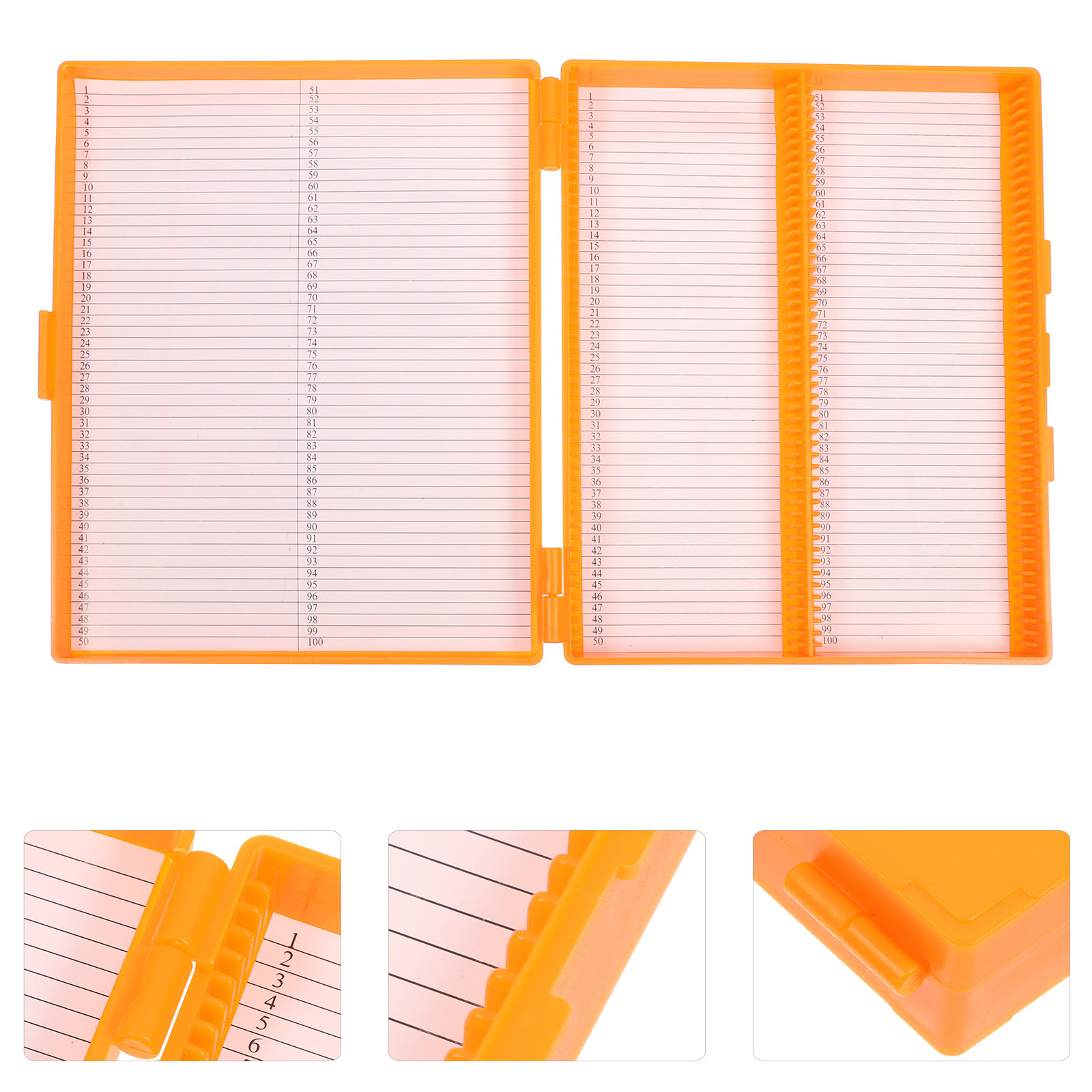 Pathology Slide Storage - กล่องใส่สไลด์ไมโครสโคป 100 ชิ้น กล่องเก็บสไลด์พยาธิวิทยา กล่องพลาสติกกันน้ำสำหรับการสอนในห้องปฏิบัติการ