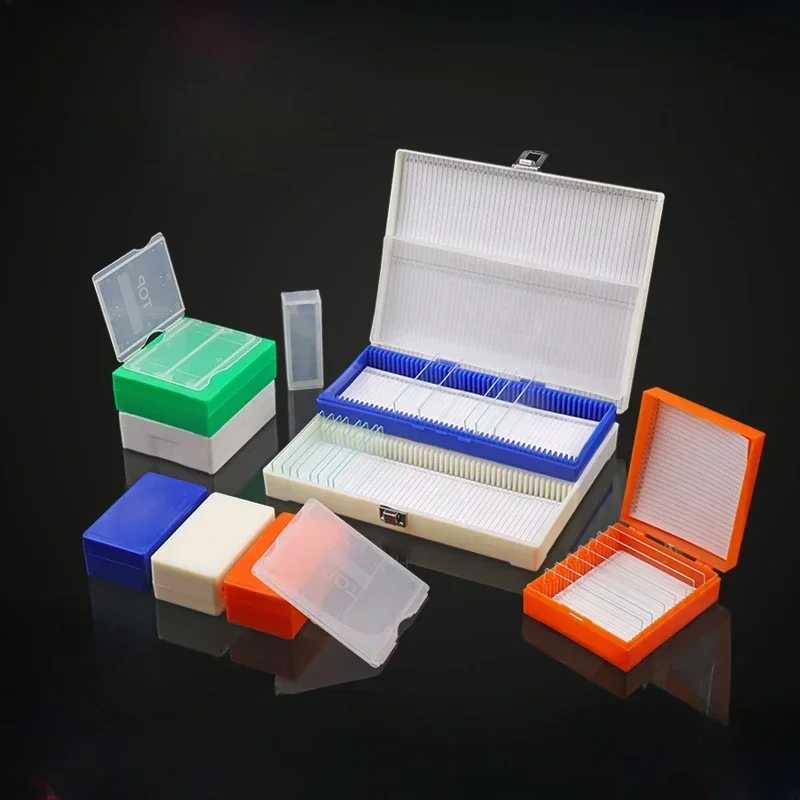 Pathology Slide Storage - กล่องสไลด์ไมโครสโคปแบบสไลด์ชีววิทยาพยาธิวิทยาสไลด์สไลด์ชีวภาพสล็อตกล่องเก็บของสี่เหลี่ยมกล้องจุลทรรศน์ที่ใส่ตัวอย่างแก้ว