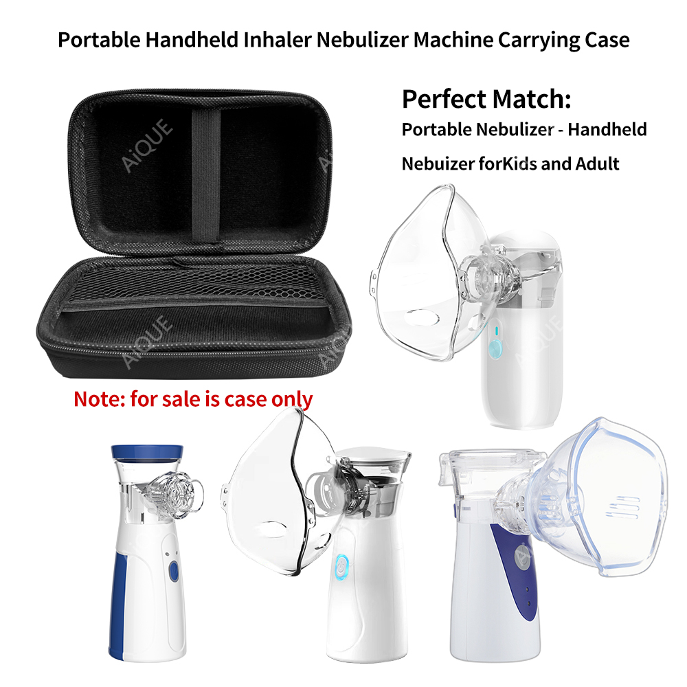 Nebulizer Machine - AiQUE กันกระแทกกันน้ํากระเป๋าถือสําหรับ Nebulizer Medical Silent Ultrasonic