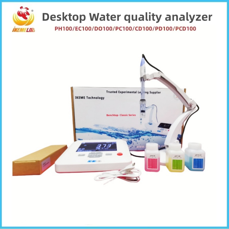 Ph Meter - เครื่องวิเคราะห์คุณภาพน้ำ WEIAI แบบตั้งโต๊ะ เครื่องวัดค่า pH EC/DO/PC/CD/PD/PCD
