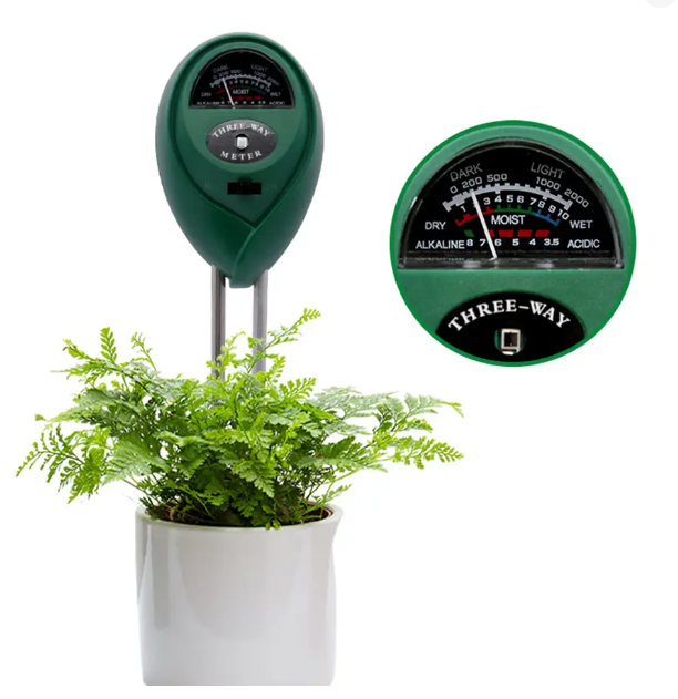 Ph Meter - เครื่องวัดค่า pH ในสวน แสงแดด 3in1 เครื่องวัดค่า