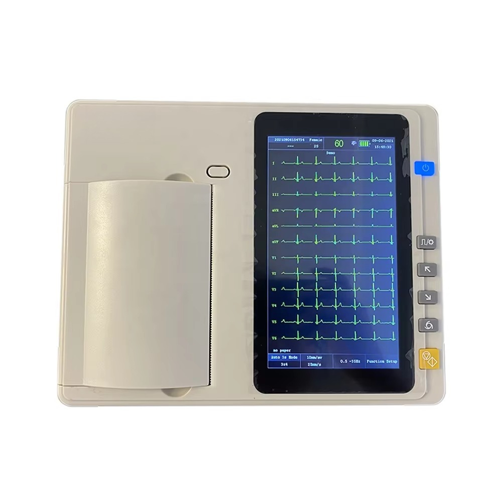 เครื่องบันทึกคลื่นไฟฟ้าหัวใจแบ - Ekg Ecg Machine Portable บทวิจารณ์และราคา