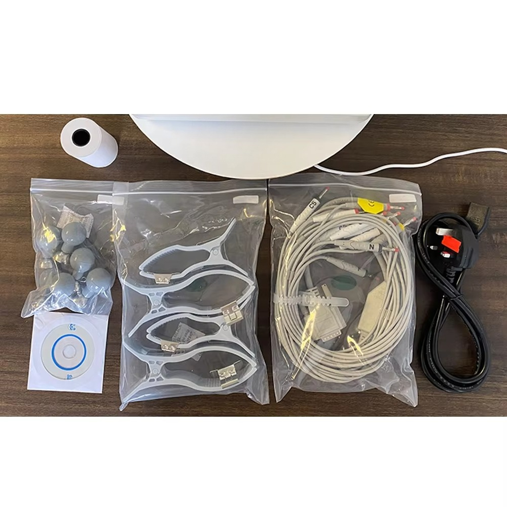 เครื่องบันทึกคลื่นไฟฟ้าหัวใจแบ - Ekg Ecg Machine Portable บทวิจารณ์และราคา