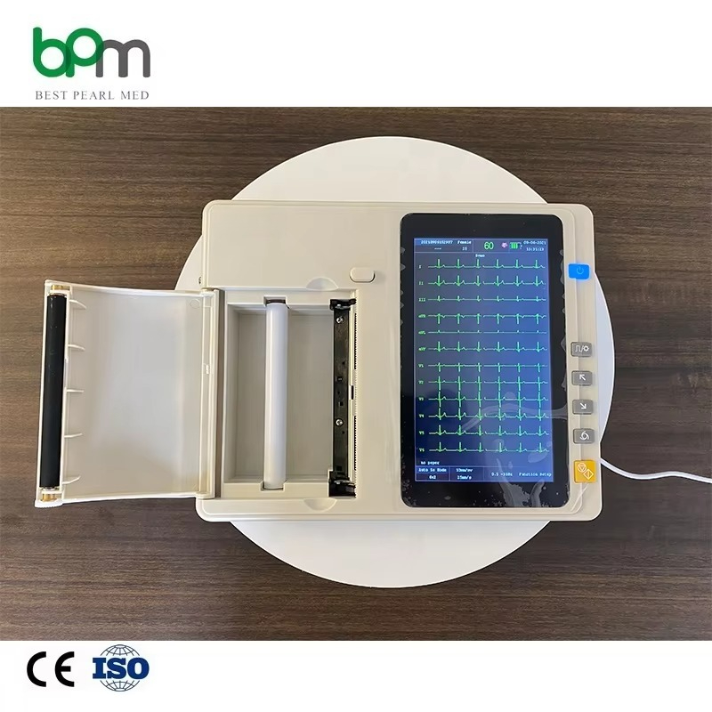 เครื่องบันทึกคลื่นไฟฟ้าหัวใจแบ - Ekg Ecg Machine Portable บทวิจารณ์และราคา